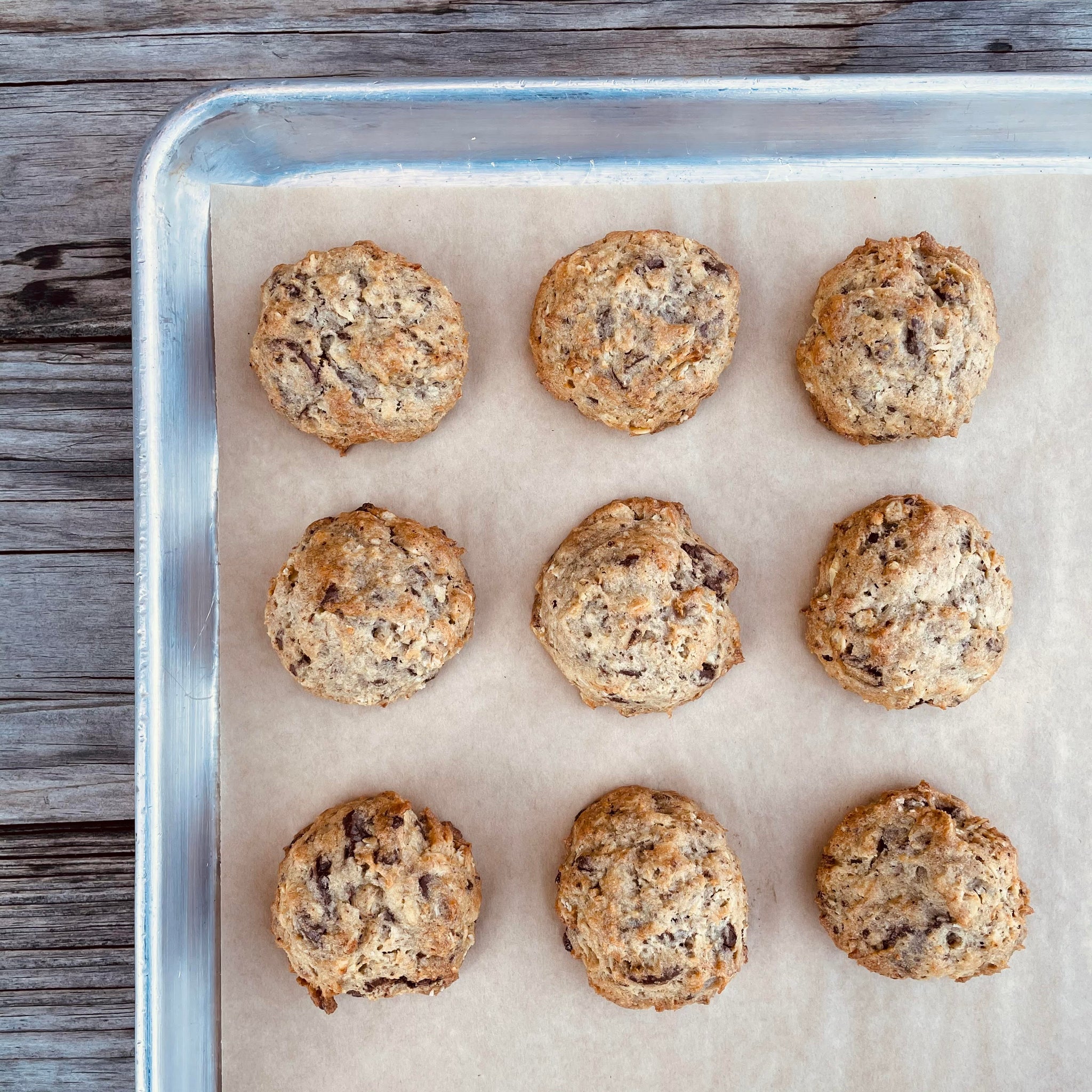 Banana Chocolate Walnut Cookies (Half Dozen)