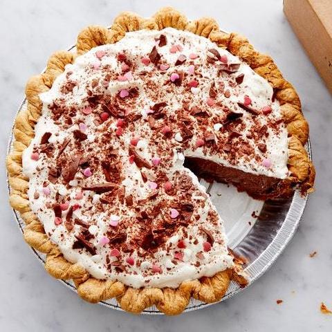 8" Chocolate Cream Sweetheart Pie for Valentine's Day! - Available 2/11-2/23!