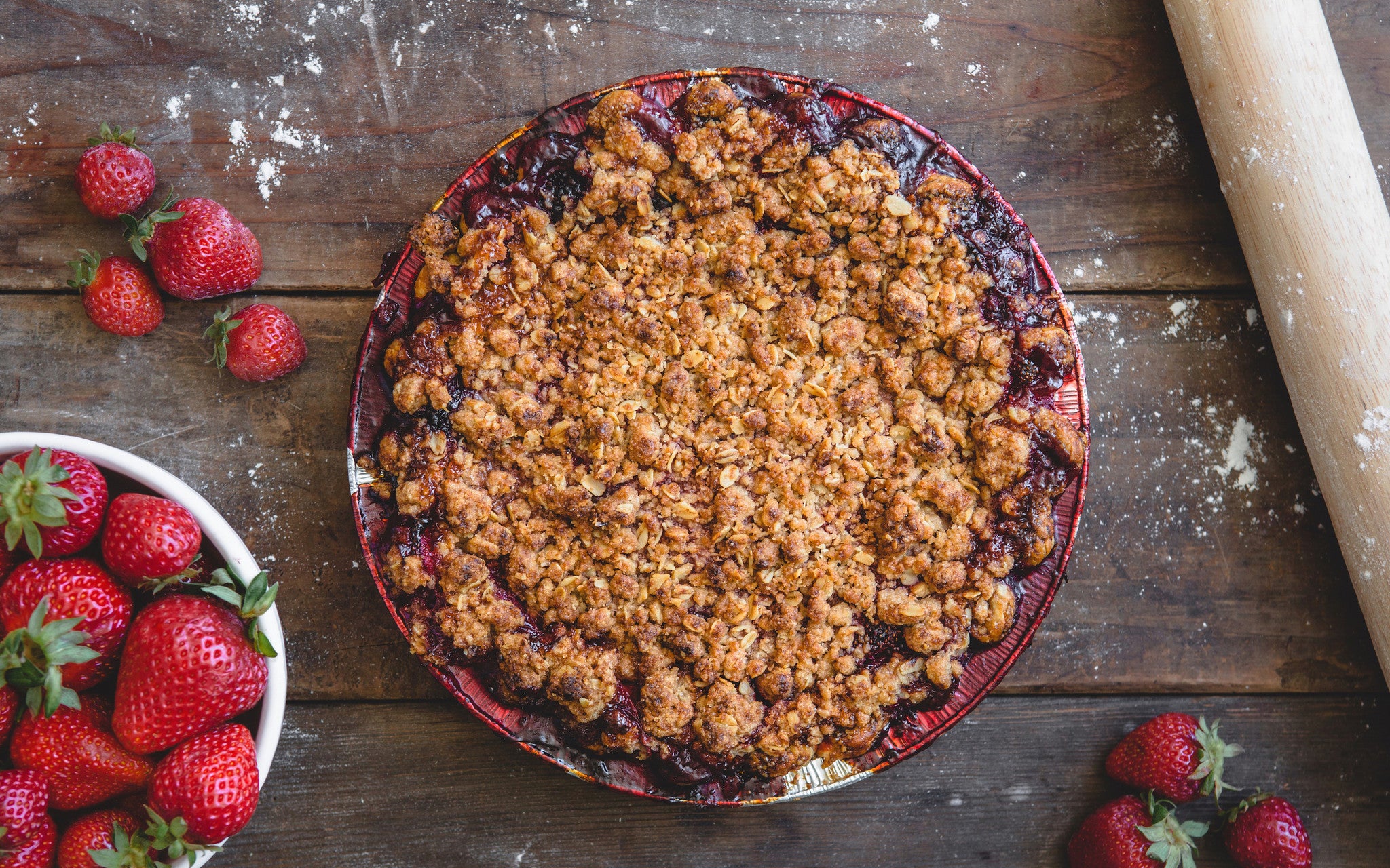 6" Strawberry Rhubarb Crumble (pre-order only)